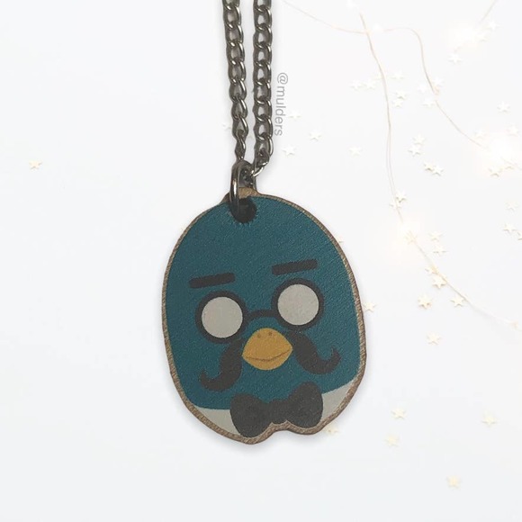 Animal Crossing Brewster Character Wood Wooden Necklace - Picture 1 of 5